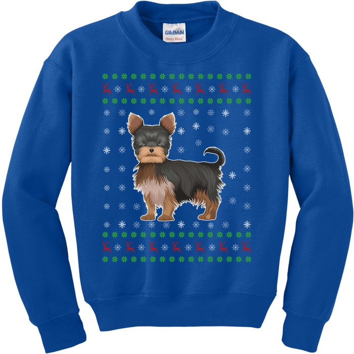 Ugly Xmas Yorkshire Terrier Graphic Ugly Sweater Christmas Cool Gift Kids Sweatshirt