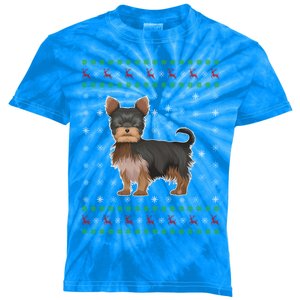 Ugly Xmas Yorkshire Terrier Graphic Ugly Sweater Christmas Cool Gift Kids Tie-Dye T-Shirt