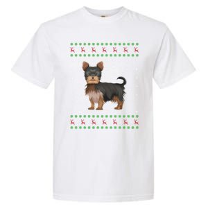 Ugly Xmas Yorkshire Terrier Graphic Ugly Sweater Christmas Cool Gift Garment-Dyed Heavyweight T-Shirt