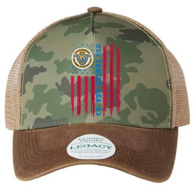 Uss Yancey Aka 93 Amphibious Cargo Ship Veteran Christmas Legacy Tie Dye Trucker Hat