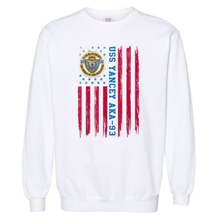 Uss Yancey Aka 93 Amphibious Cargo Ship Veteran Christmas Garment-Dyed Sweatshirt