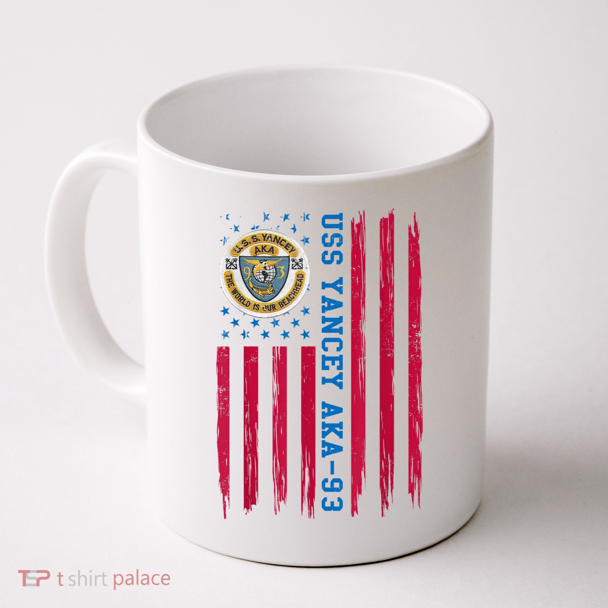Uss Yancey Aka 93 Amphibious Cargo Ship Veteran Christmas Mug