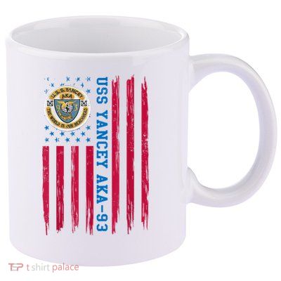 Uss Yancey Aka 93 Amphibious Cargo Ship Veteran Christmas 11oz C Handle Ceramic Mug