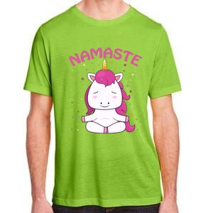 Unicorn Yoga Gift Magical Unicorns Sukhasana Namaste Gift Adult ChromaSoft Performance T-Shirt