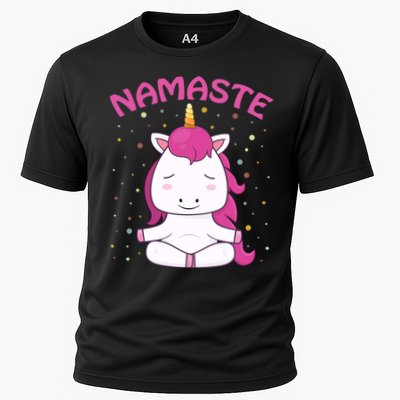 Unicorn Yoga Gift Magical Unicorns Sukhasana Namaste Gift Performance Shirt