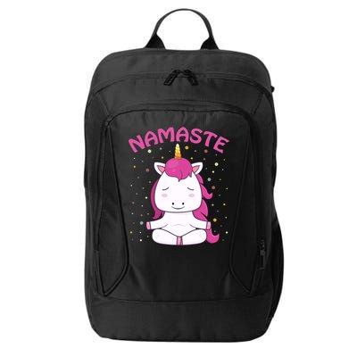 Unicorn Yoga Gift Magical Unicorns Sukhasana Namaste Gift City Backpack