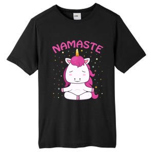 Unicorn Yoga Gift Magical Unicorns Sukhasana Namaste Gift Tall Fusion ChromaSoft Performance T-Shirt