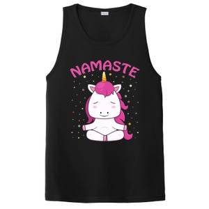 Unicorn Yoga Gift Magical Unicorns Sukhasana Namaste Gift PosiCharge Competitor Tank