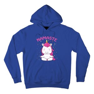 Unicorn Yoga Gift Magical Unicorns Sukhasana Namaste Gift Hoodie