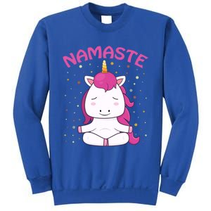 Unicorn Yoga Gift Magical Unicorns Sukhasana Namaste Gift Sweatshirt