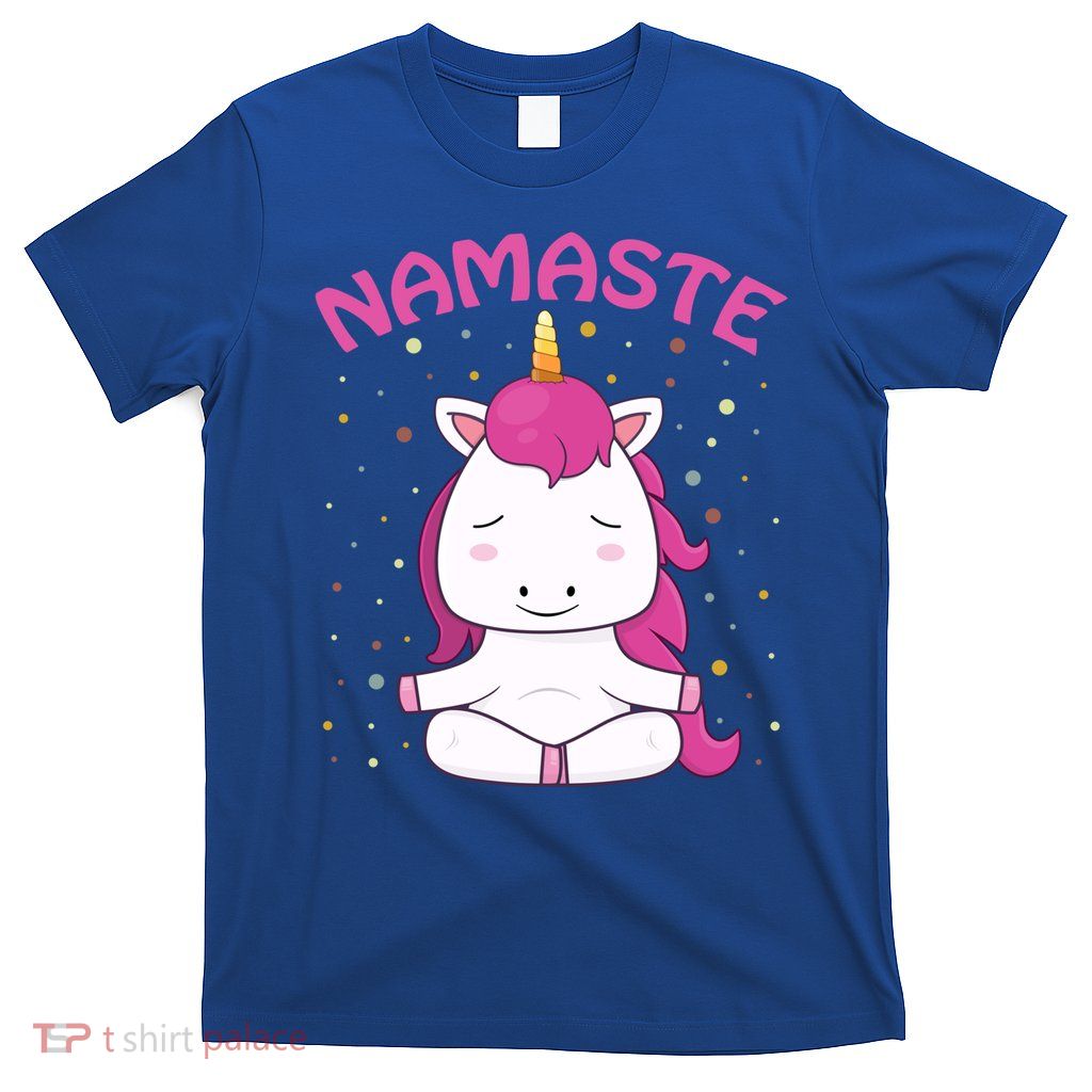 Unicorn Yoga Gift Magical Unicorns Sukhasana Namaste Gift T-Shirt