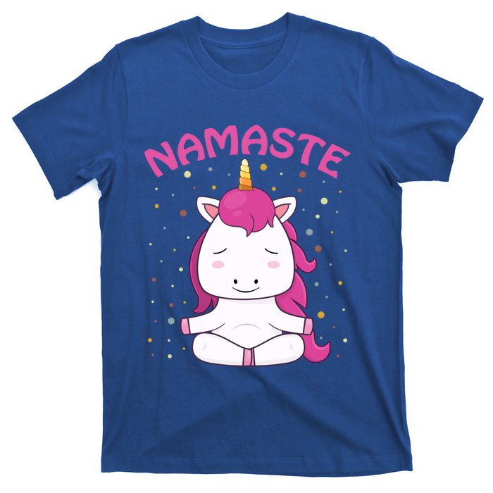 Unicorn Yoga Gift Magical Unicorns Sukhasana Namaste Gift T-Shirt