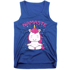 Unicorn Yoga Gift Magical Unicorns Sukhasana Namaste Gift Tank Top