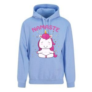 Unicorn Yoga Gift Magical Unicorns Sukhasana Namaste Gift Unisex Surf Hoodie