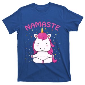 Unicorn Yoga Gift Magical Unicorns Sukhasana Namaste Funny Gift T-Shirt