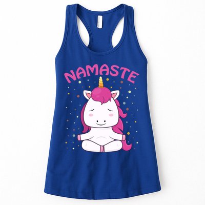Unicorn Yoga Gift Magical Unicorns Sukhasana Namaste Gift Womens Tank Top