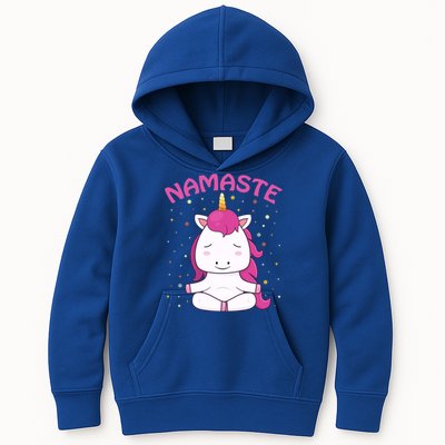 Unicorn Yoga Gift Magical Unicorns Sukhasana Namaste Gift Kids Hoodie