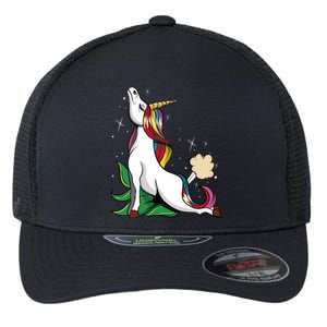 Unicorn Yoga Inhale Exhale Cobra Pose Farting Magical Yogi Gift Flexfit Unipanel Trucker Cap