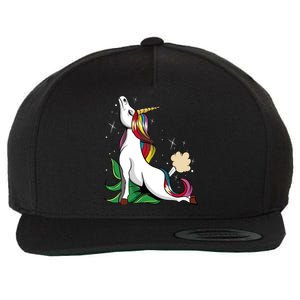 Unicorn Yoga Inhale Exhale Cobra Pose Farting Magical Yogi Gift Wool Snapback Cap