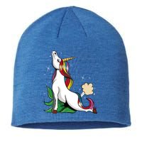 Unicorn Yoga Inhale Exhale Cobra Pose Farting Magical Yogi Gift Sustainable Beanie