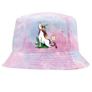 Unicorn Yoga Inhale Exhale Cobra Pose Farting Magical Yogi Gift Tie-Dyed Bucket Hat