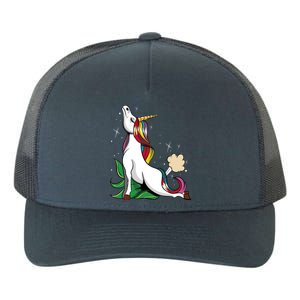 Unicorn Yoga Inhale Exhale Cobra Pose Farting Magical Yogi Gift Yupoong Adult 5-Panel Trucker Hat