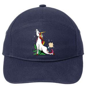 Unicorn Yoga Inhale Exhale Cobra Pose Farting Magical Yogi Gift 7-Panel Snapback Hat