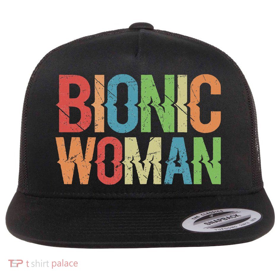 Unleash Your Inner Cyborg With Our Bionic Women  Flat Bill Trucker Hat