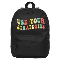 Use Your Strategies Test Day Testing Exam State Motivation 16 in Basic Backpack