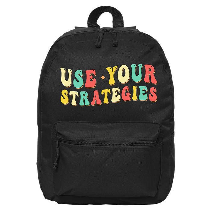 Use Your Strategies Test Day Testing Exam State Motivation 16 in Basic Backpack