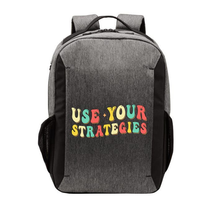 Use Your Strategies Test Day Testing Exam State Motivation Vector Backpack