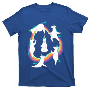 Unicorn Yoga Sun Salutation Poses Rainbow Meme Meaningful Gift T-Shirt