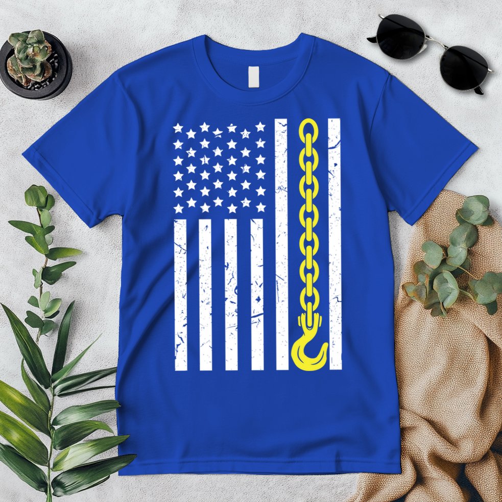 Usa Yellow Thin Line Hook Tow Truck American Driver Great Gift Premium T-Shirt