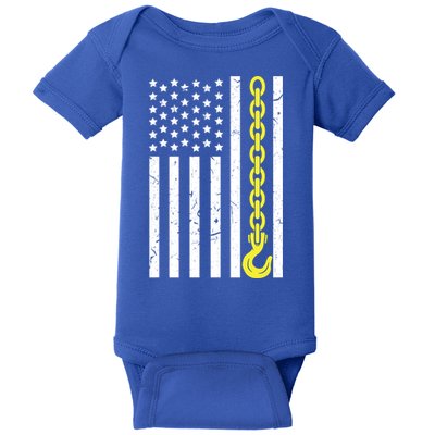 Usa Yellow Thin Line Hook Tow Truck American Driver Great Gift Baby Bodysuit