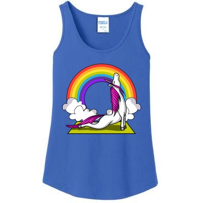 Unicorn Yoga Zen Magical Rainbow Fantasy Gift Ladies Essential Tank