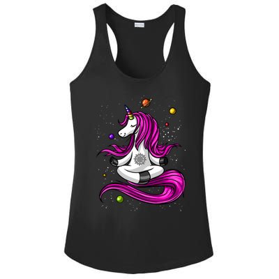 Unicorn Yoga Zen Meditation Spiritual Magical Gift Ladies PosiCharge Competitor Racerback Tank