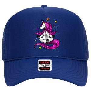 Unicorn Yoga Zen Meditation Spiritual Magical Gift High Crown Mesh Back Trucker Hat