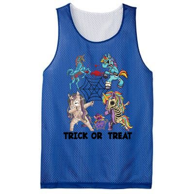 Unicorn Zombie Dabbing Halloween Zombie Trick Or Treat Gift Mesh Reversible Basketball Jersey Tank