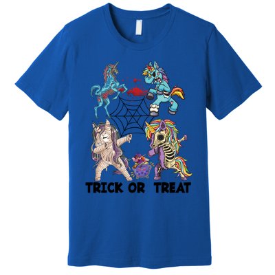 Unicorn Zombie Dabbing Halloween Zombie Trick Or Treat Gift Premium T-Shirt