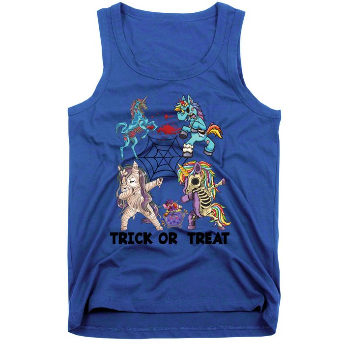 Unicorn Zombie Dabbing Halloween Zombie Trick Or Treat Gift Tank Top