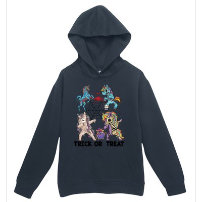 Unicorn Zombie Dabbing Halloween Zombie Trick Or Treat Gift Urban Pullover Hoodie