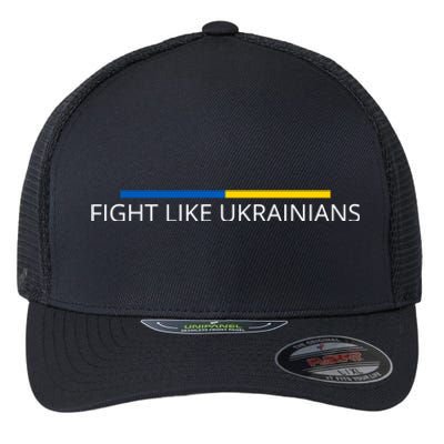 Ukrainian Zelensky Ukraine Army Green Fight Like Ukrainians Flexfit Unipanel Trucker Cap