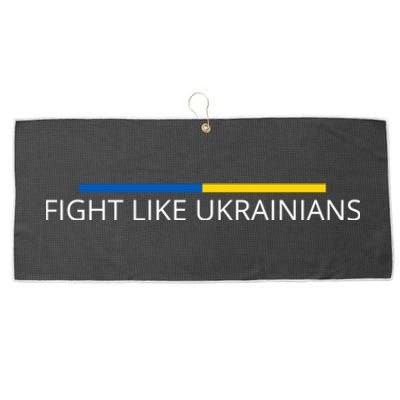 Ukrainian Zelensky Ukraine Army Green Fight Like Ukrainians Large Microfiber Waffle Golf Towel