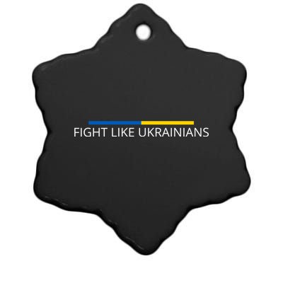 Ukrainian Zelensky Ukraine Army Green Fight Like Ukrainians Ceramic Star Ornament