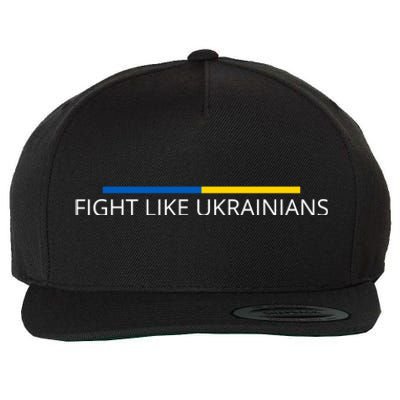 Ukrainian Zelensky Ukraine Army Green Fight Like Ukrainians Wool Snapback Cap