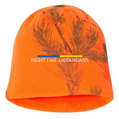 Ukrainian Zelensky Ukraine Army Green Fight Like Ukrainians Kati - Camo Knit Beanie