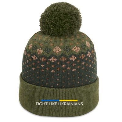 Ukrainian Zelensky Ukraine Army Green Fight Like Ukrainians The Baniff Cuffed Pom Beanie