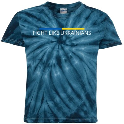 Ukrainian Zelensky Ukraine Army Green Fight Like Ukrainians Kids Tie-Dye T-Shirt