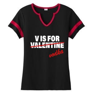 V Is For Val VODKA Ladies Halftime Notch Neck Tee