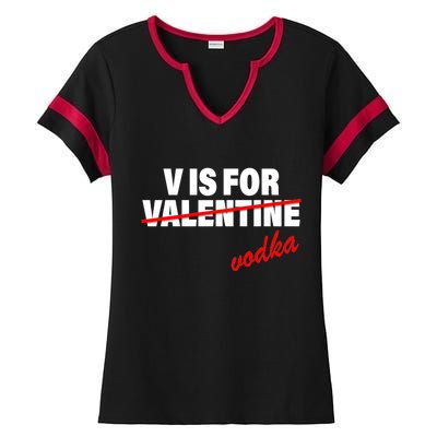 V Is For Val VODKA Ladies Halftime Notch Neck Tee